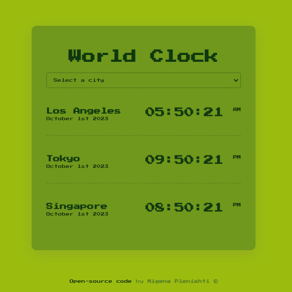 World Clock App preview
